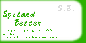 szilard better business card